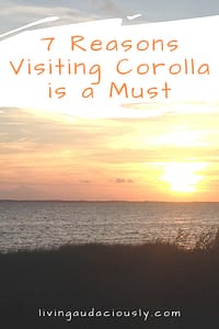 Why should you visit Corolla in OBX? Let me tell you! From the beach to shopping, great restaurants and plenty of other things to do, you won't regret traveling to North Carolina for this vacation! #OBX #beach #beachvacation #northcarolina