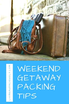 Looking for tips or hacks on how to pack the essentials for a quick trip? These weekend getaway packing tips will help with any quick travel you have coming up! #traveltips #packingtips #travelpacking #weekendpacking #weekendgetaway