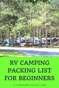 When you're thinking about going camping, checkout this packing list of essentials you're not going to want to forget.  #rvcamping #campingpacking #campingessentials 