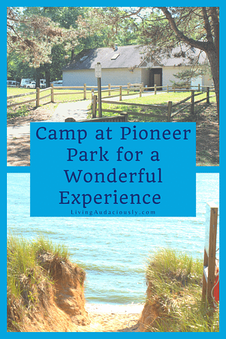 Pioneer Park Campground offers some of the best campsites in Michigan. With beach access, beautiful trails, and full hookups for rv camping, your camping trips will a great addition to your family travel plans!  #rvpark #campingtrips #michigan #campgrounds