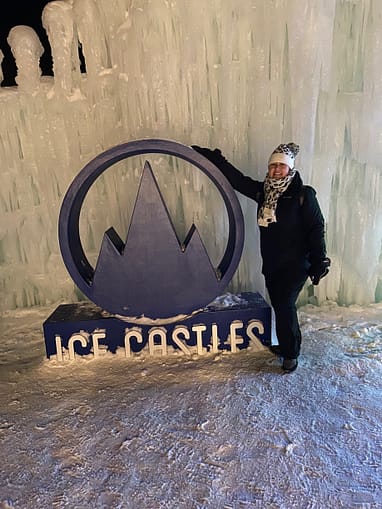 Ice Castles is not a far drive from Harbor Shores on Lake Geneva