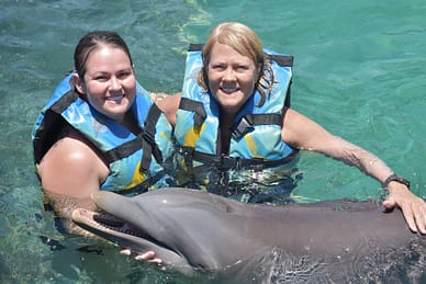 Swimming with dolphins in Isla Mujeres 
