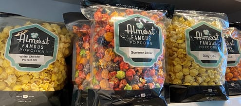 Visit Almost Famous in Cedar Rapids for popcorn and ice cream