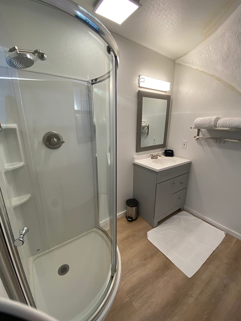 Bathroom in Borealis Basecamp igloo